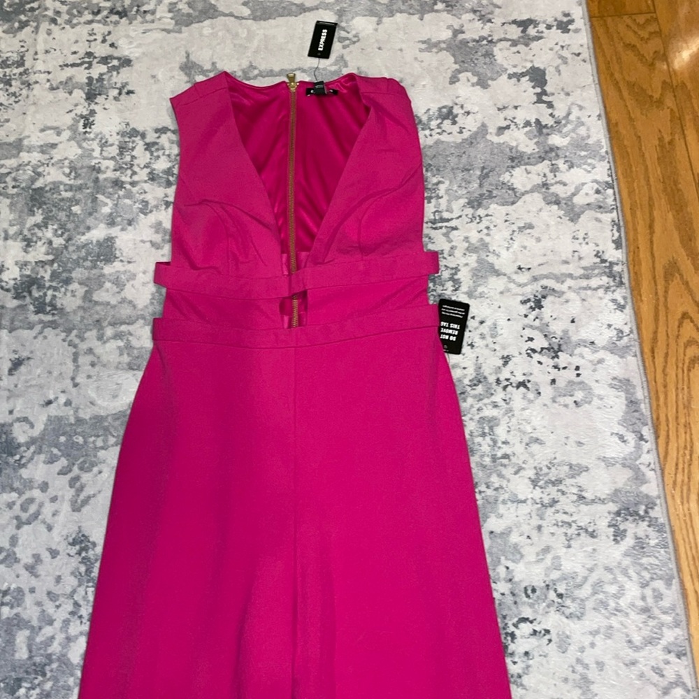 Pink - Wide pant leg- Jumpsuit